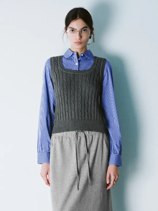 Cable Knitted Vests sold by Urban Revivo