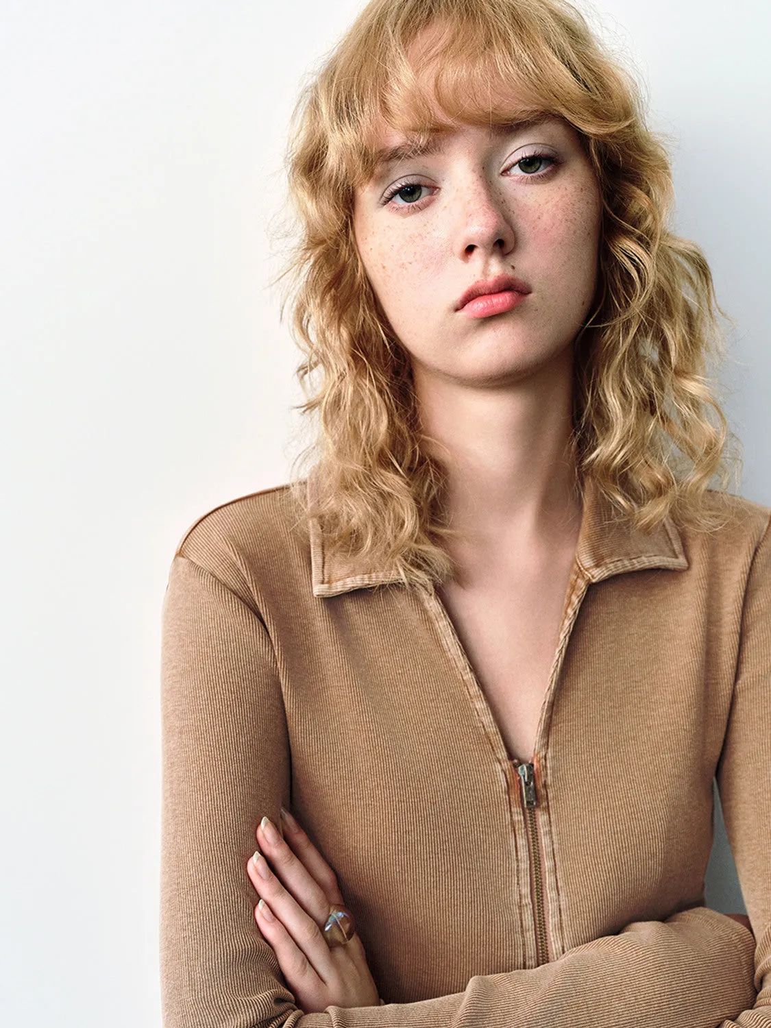 Zipper Front Skinny Shirt sold by Urban Revivo product image thumbnail 4