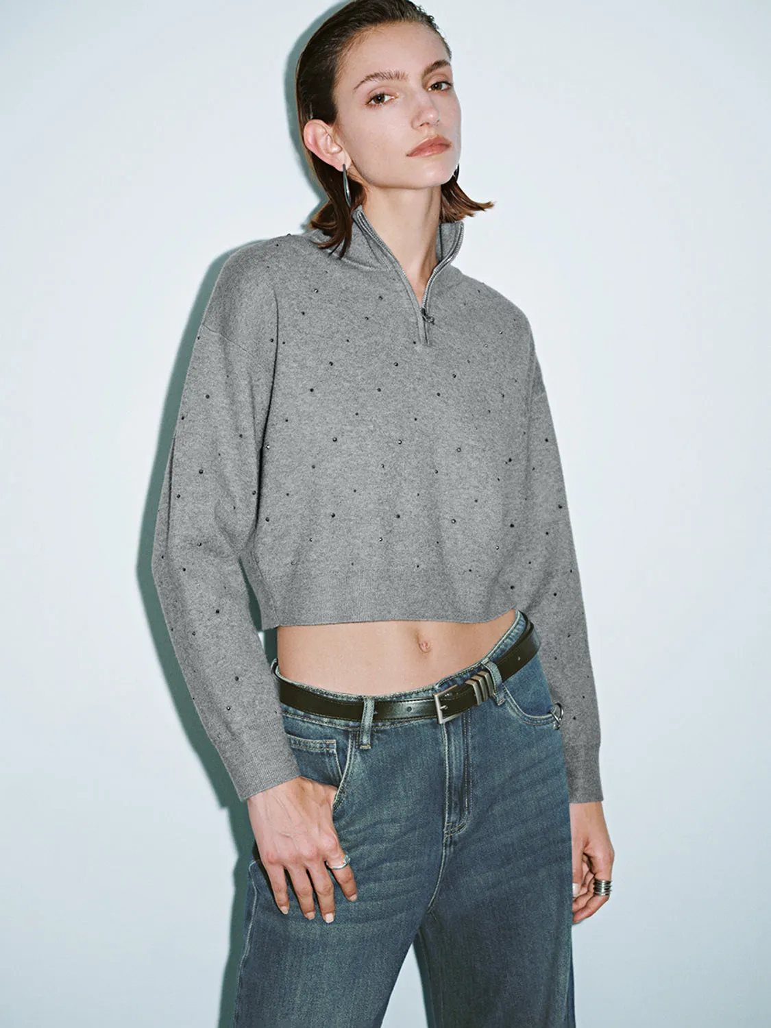 Long Sleeve Knitted T-Shirts sold by Urban Revivo product image thumbnail 4