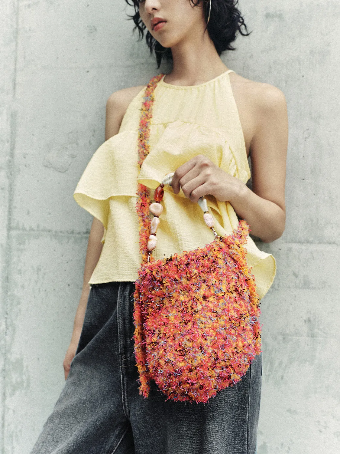 Halter Neck Ruffle Hem Overhead Shirts sold by Urban Revivo product image thumbnail 2