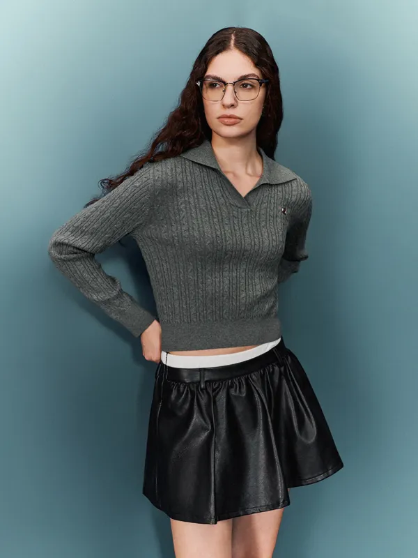 Cropped Knitted T-Shirts sold by Urban Revivo