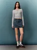 Bow Accent Denim Mini Skirts sold by Urban Revivo