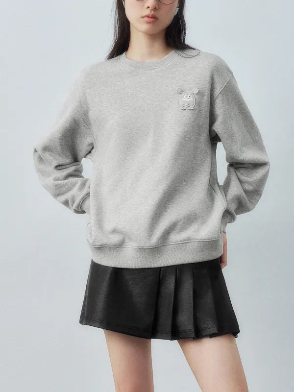 Crew Neck Loose Sweatshirts sold by Urban Revivo