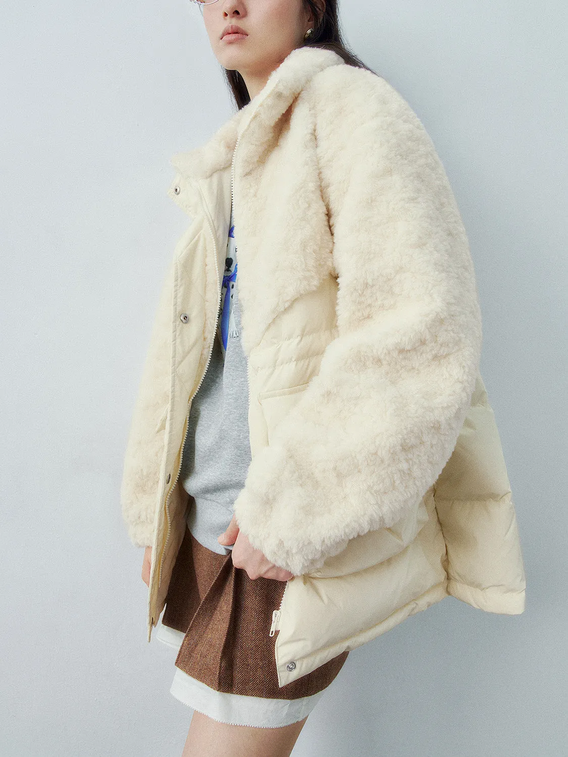Fur Padded Down Loose Coats sold by Urban Revivo product image thumbnail 2