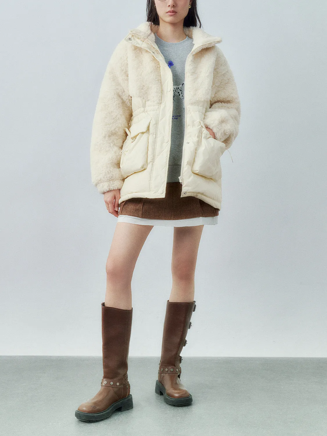 Fur Padded Down Loose Coats sold by Urban Revivo product image thumbnail 4