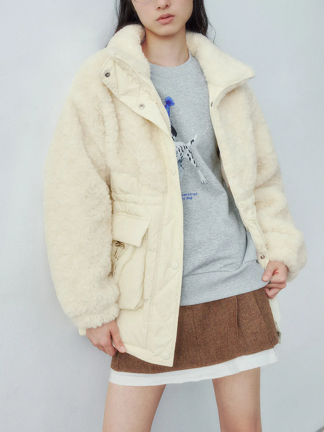 Fur Padded Down Loose Coats sold by Urban Revivo
