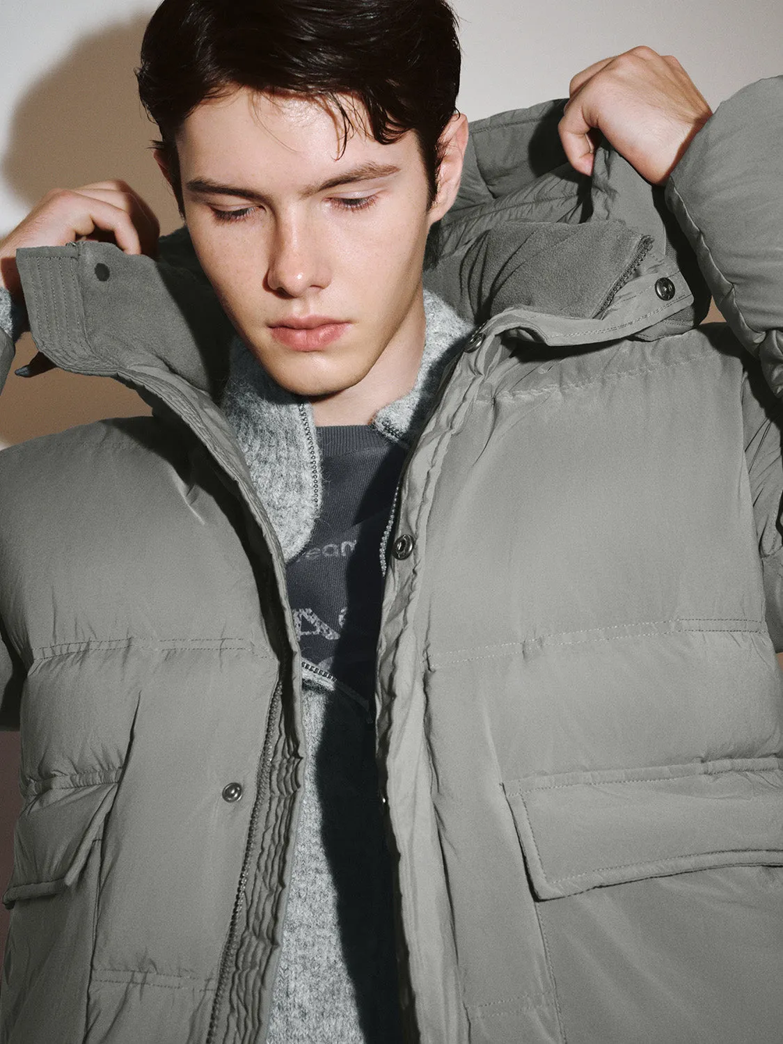 Quilted Down Outerwear Puffer Jackets sold by Urban Revivo product image thumbnail 5