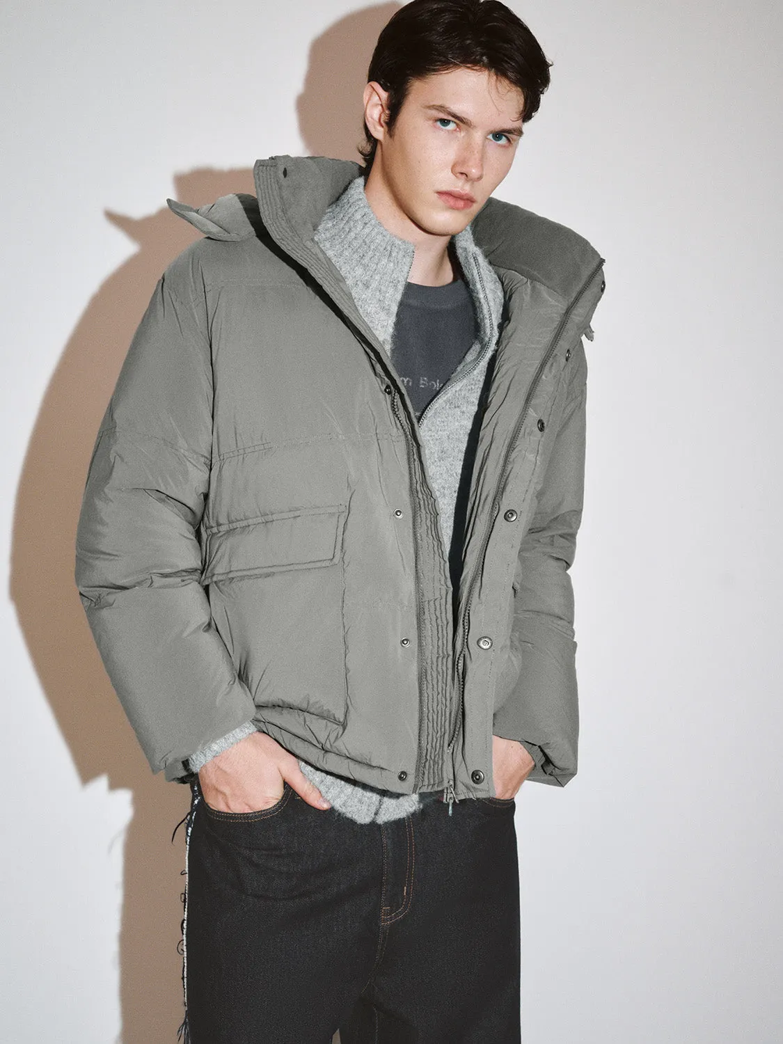 Quilted Down Outerwear Puffer Jackets sold by Urban Revivo product image thumbnail 2