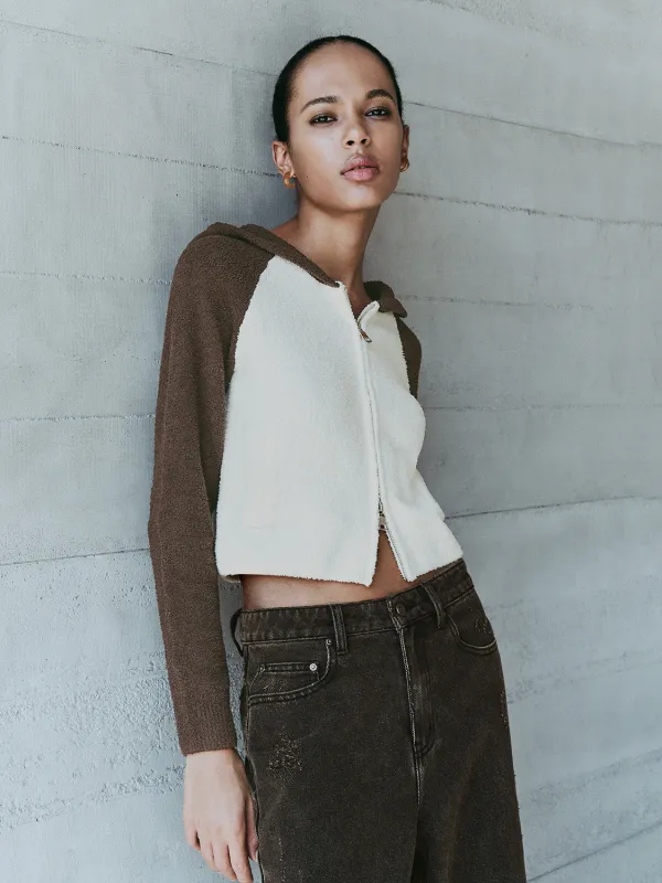 Zip Up Front Knitted Cardigans sold by Urban Revivo