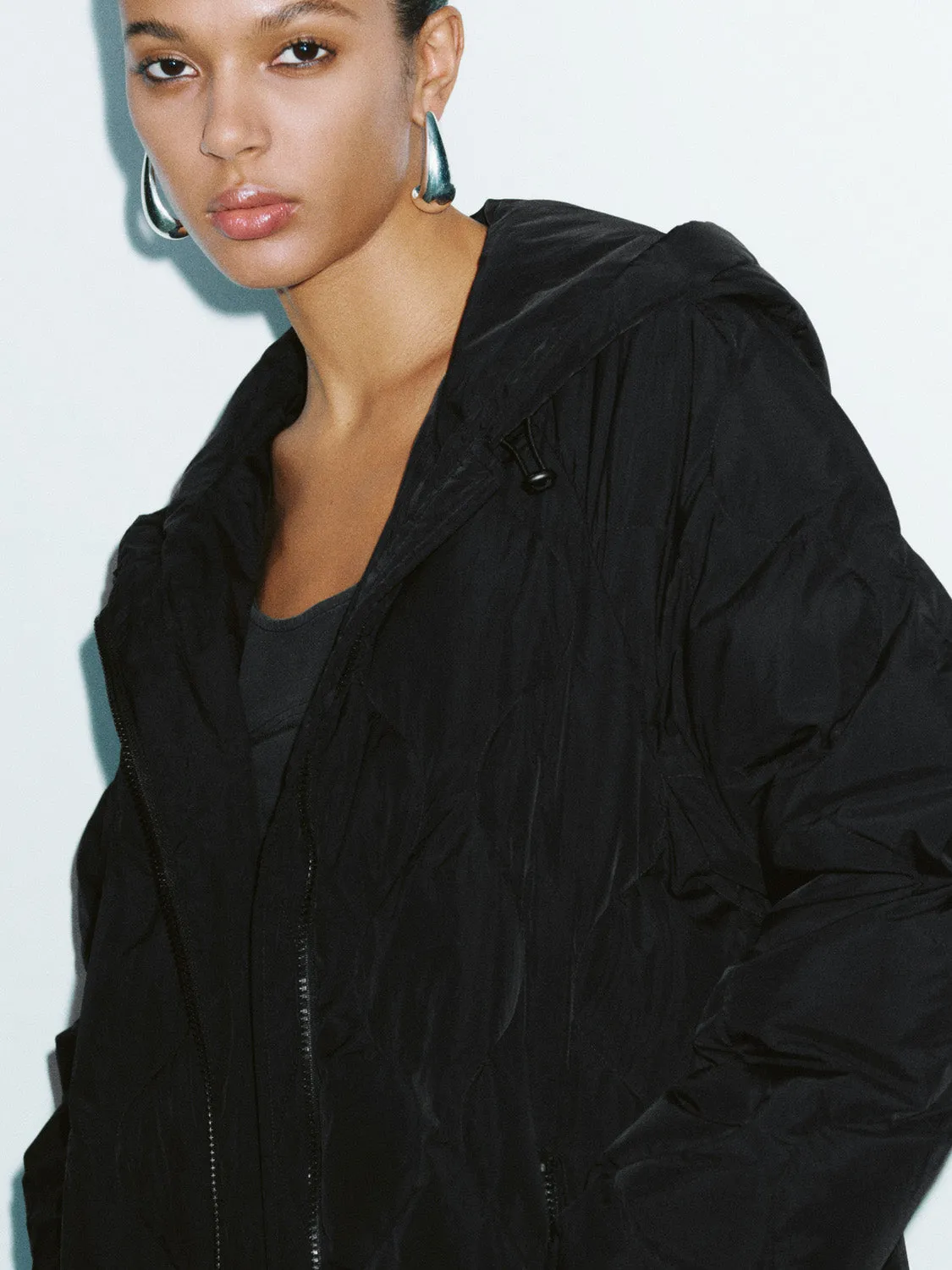 Zip Up Front Quilted Down Outerwear sold by Urban Revivo product image thumbnail 5