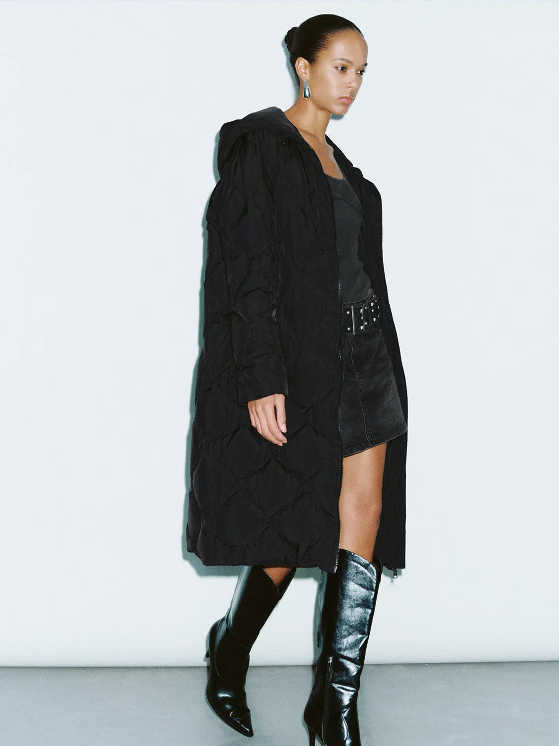 Zip Up Front Quilted Down Outerwear sold by Urban Revivo product image thumbnail 2