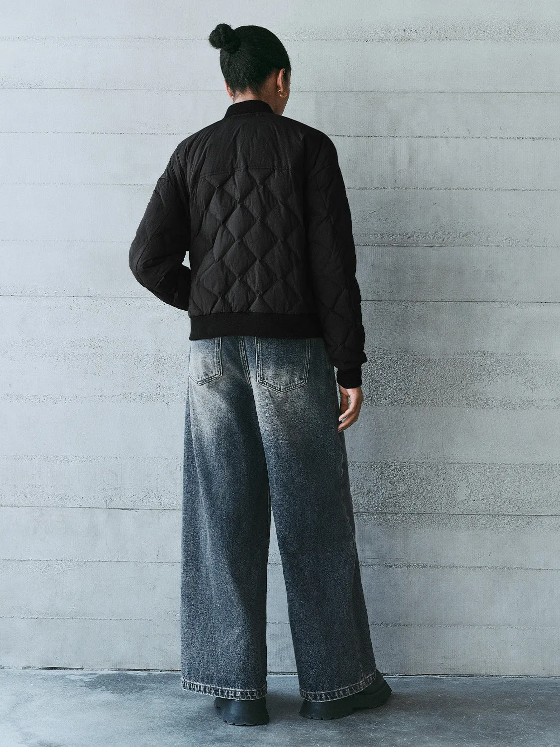 Zip Up Front Quilted Down Outerwear sold by Urban Revivo product image thumbnail 3