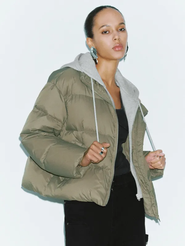 Hoodie Cropped Puffer Jackets sold by Urban Revivo