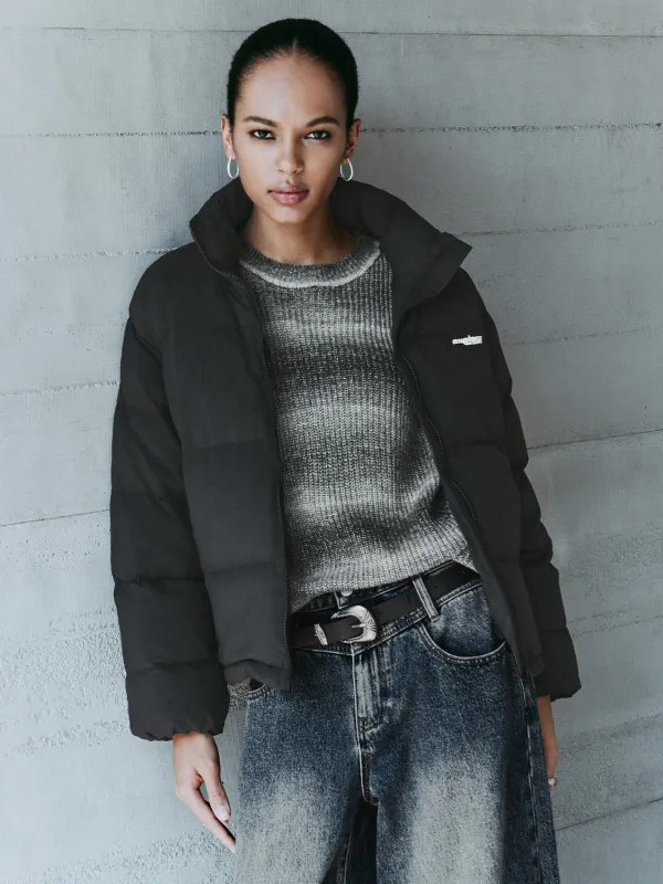 Cropped Padded Down Puffer Jackets sold by Urban Revivo