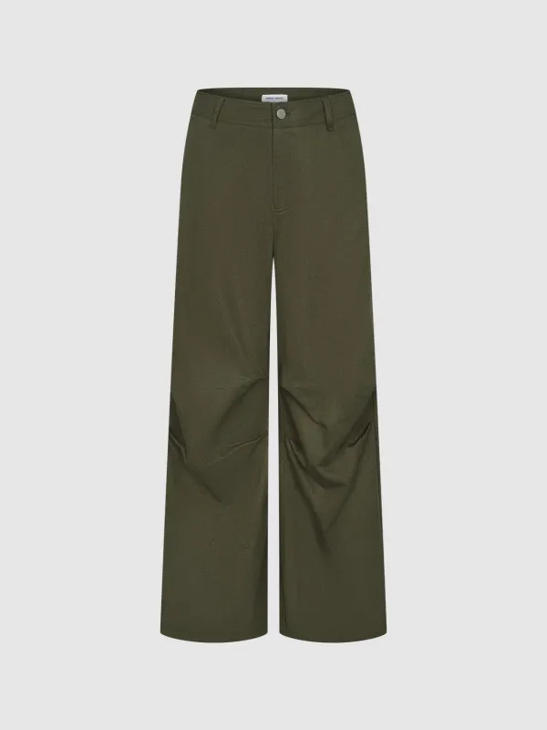 Ruched Wide-Leg Pants sold by Urban Revivo