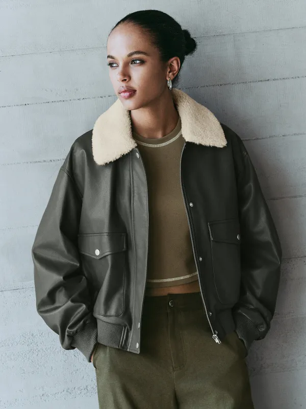 Leather Flap Pocket Padded Coats sold by Urban Revivo