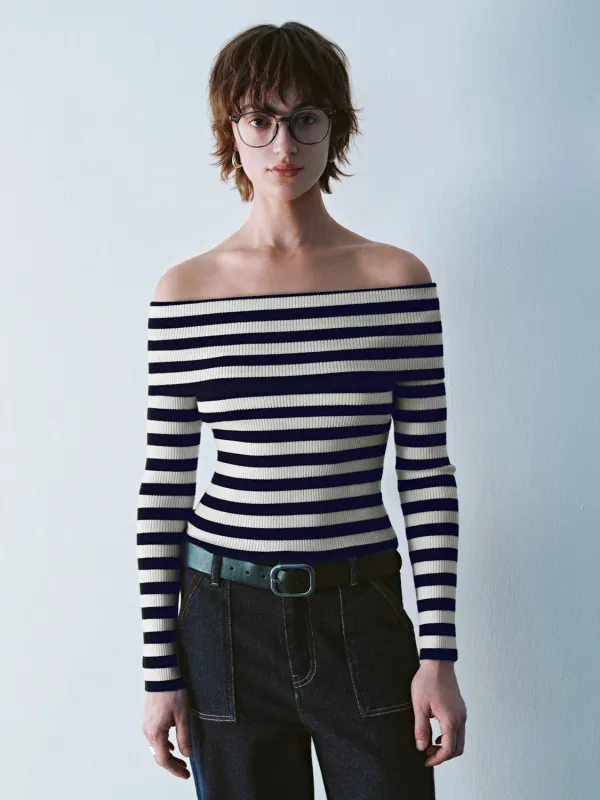 Off Shoulder Knitted T-Shirts made by Urban Revivo