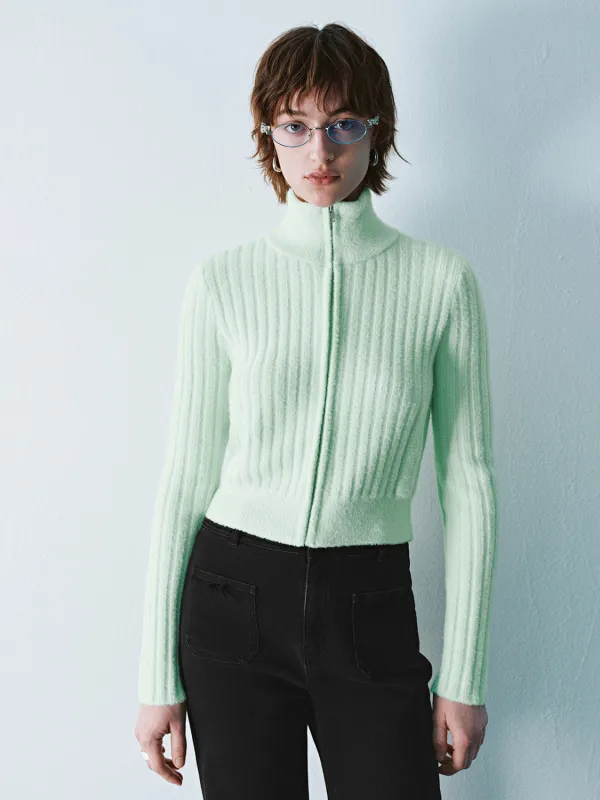 Cropped Rib Knitted Cardigans sold by Urban Revivo