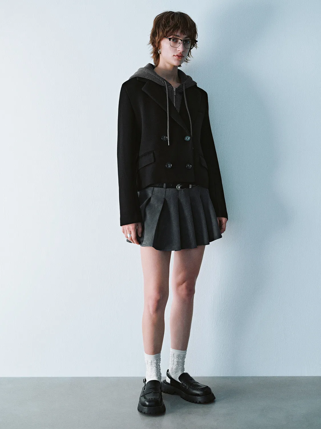 Double Breasted Hoodie Jackets sold by Urban Revivo product image thumbnail 4