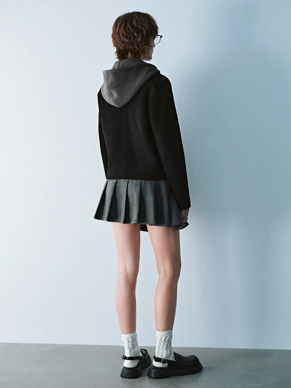 Double Breasted Hoodie Jackets sold by Urban Revivo product image thumbnail 3