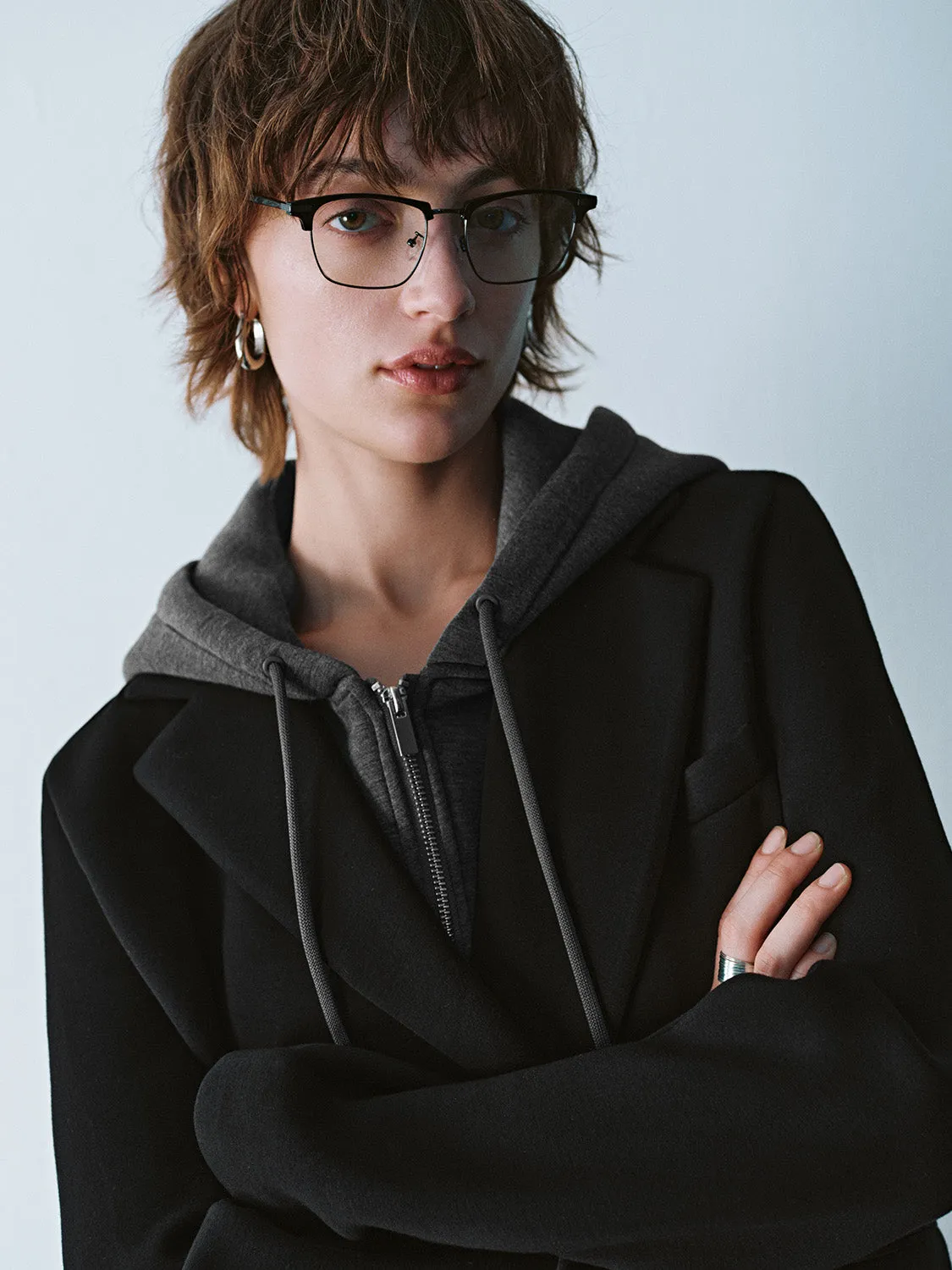 Double Breasted Hoodie Jackets sold by Urban Revivo product image thumbnail 5