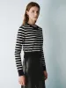 Striped Crew Neck Knitted Cardigan sold by Urban Revivo