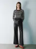 Striped Crew Neck Knitted Cardigan sold by Urban Revivo