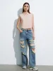Cropped Sleeveless Overhead Shirt sold by Urban Revivo