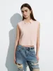 Cropped Sleeveless Overhead Shirt sold by Urban Revivo