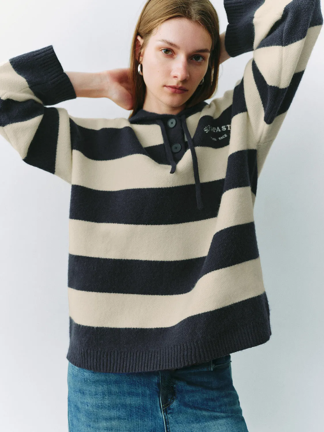 Loose Knitted Hooded sold by Urban Revivo product image thumbnail 2