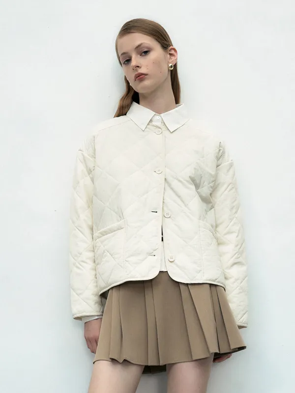 Crew Neck Straight Padded Coat sold by Urban Revivo