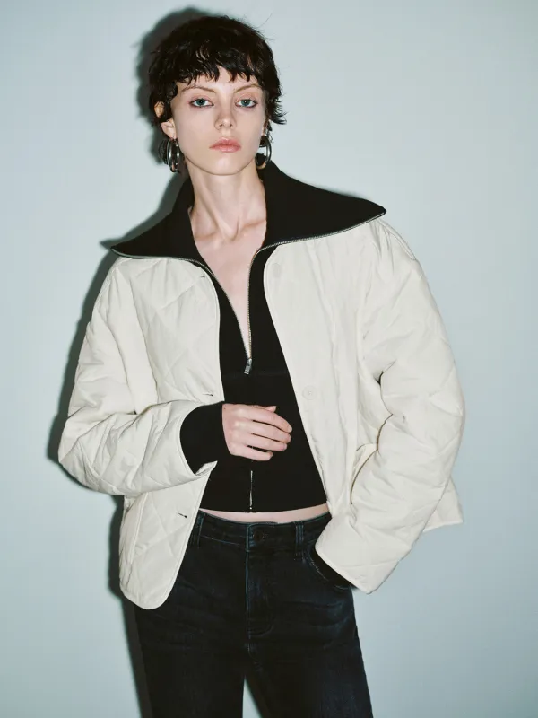 Crew Neck Straight Padded Coat sold by Urban Revivo