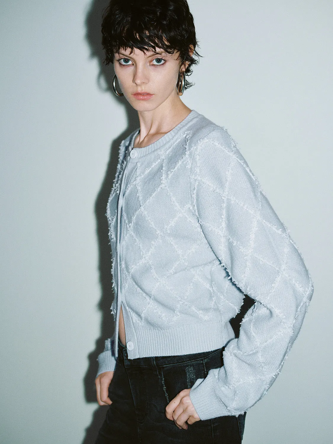 Crew Neck Knitted Cardigan sold by Urban Revivo product image thumbnail 3