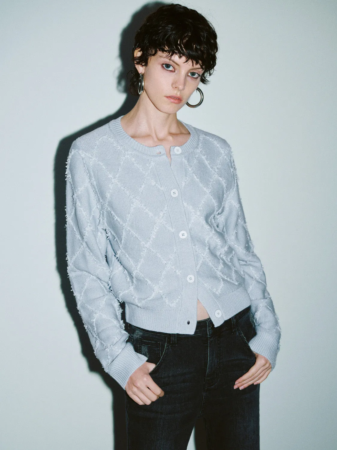 Crew Neck Knitted Cardigan sold by Urban Revivo