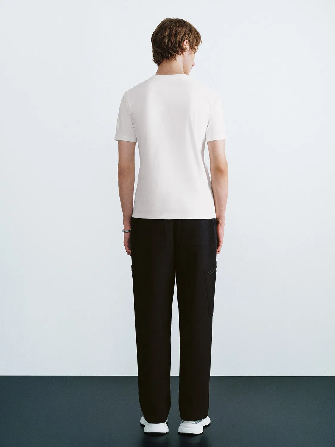 Crew Neck Straight T-Shirt sold by Urban Revivo product image thumbnail 3