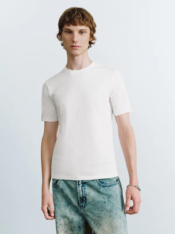 Crew Neck Straight T-Shirt sold by Urban Revivo