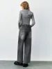 Zipper Front Hooded Skinny Knitted Cardigan sold by Urban Revivo