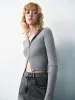 Zipper Front Hooded Skinny Knitted Cardigan sold by Urban Revivo