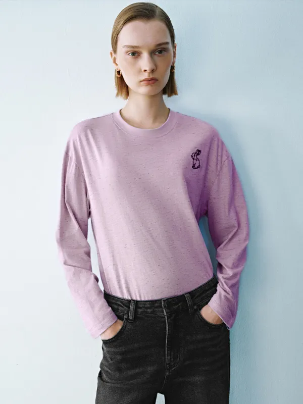 Printed Crew Neck Loose T-Shirt sold by Urban Revivo