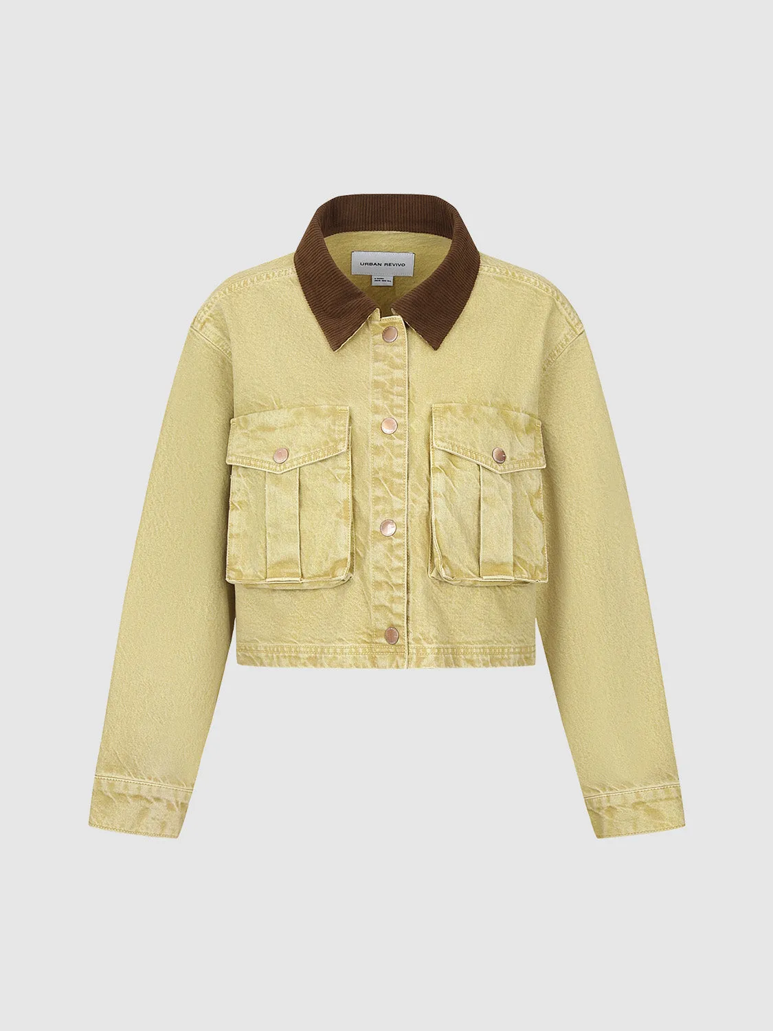 Cropped Loose Denim Jacket sold by Urban Revivo product image thumbnail 2