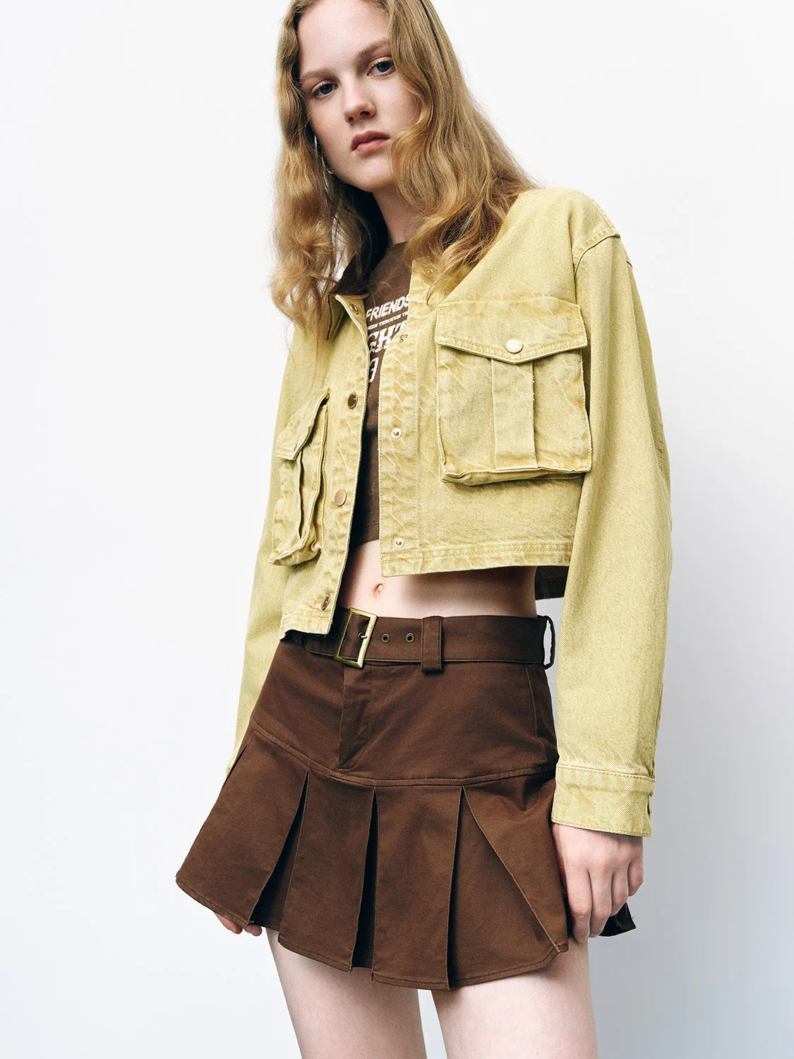 Cropped Loose Denim Jacket sold by Urban Revivo product image thumbnail 3