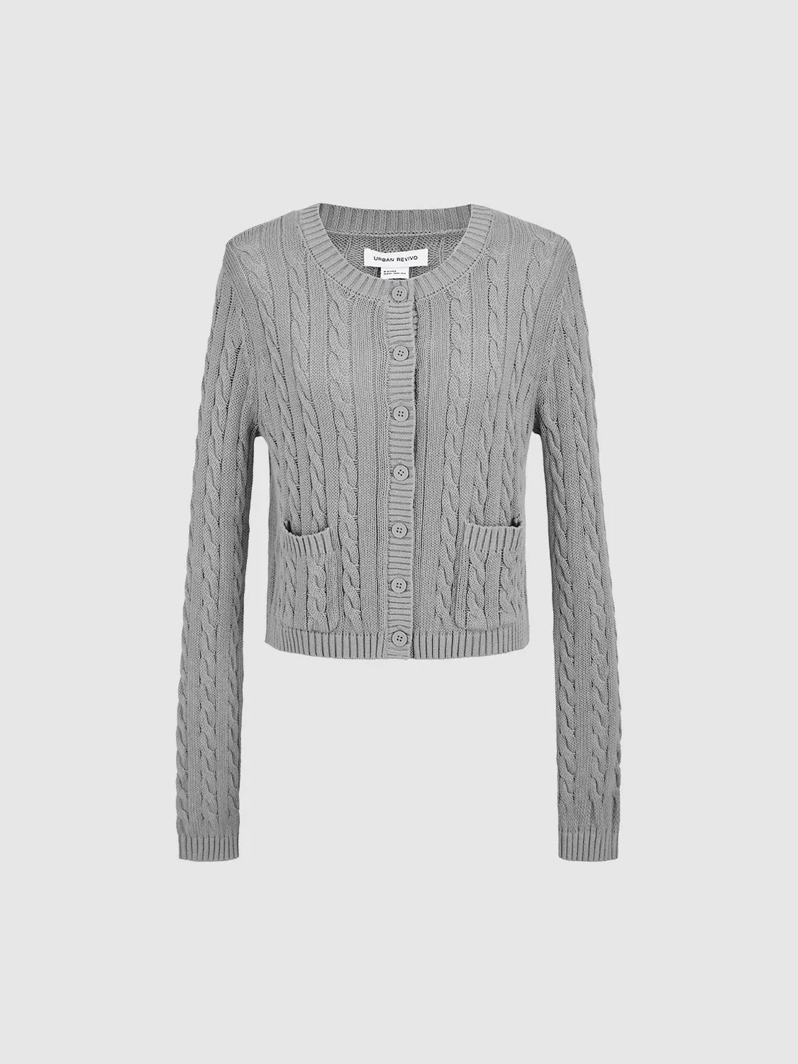 Striped Crew Neck Knitted Cardigan sold by Urban Revivo product image thumbnail 2