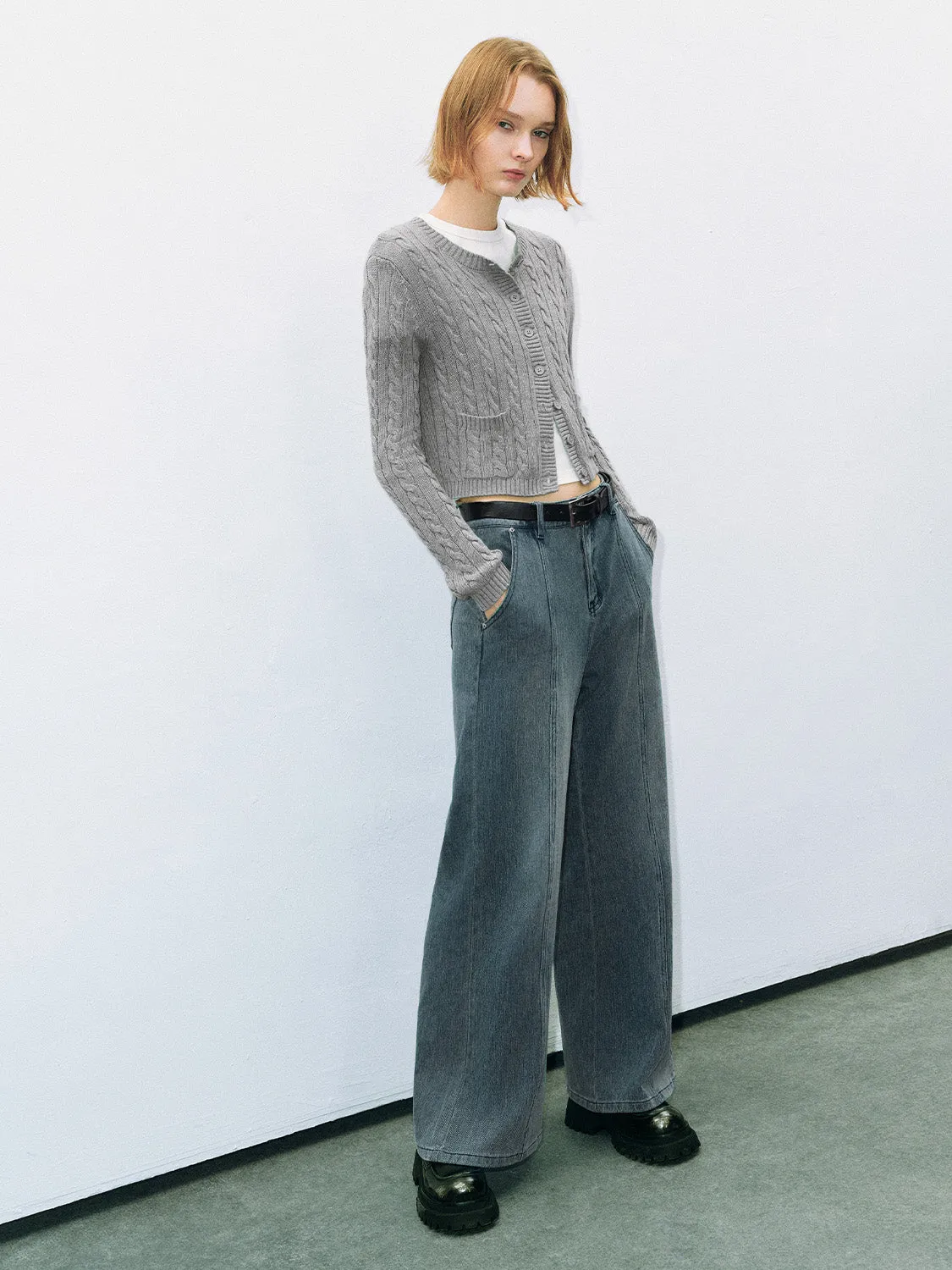 Striped Crew Neck Knitted Cardigan sold by Urban Revivo product image thumbnail 5