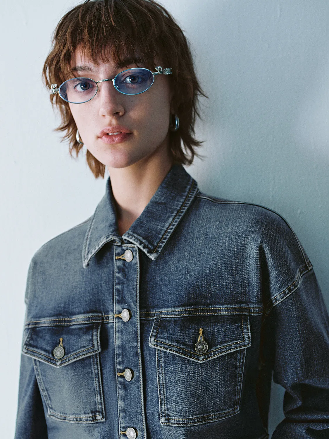 Cropped Denim Jackets sold by Urban Revivo product image thumbnail 5