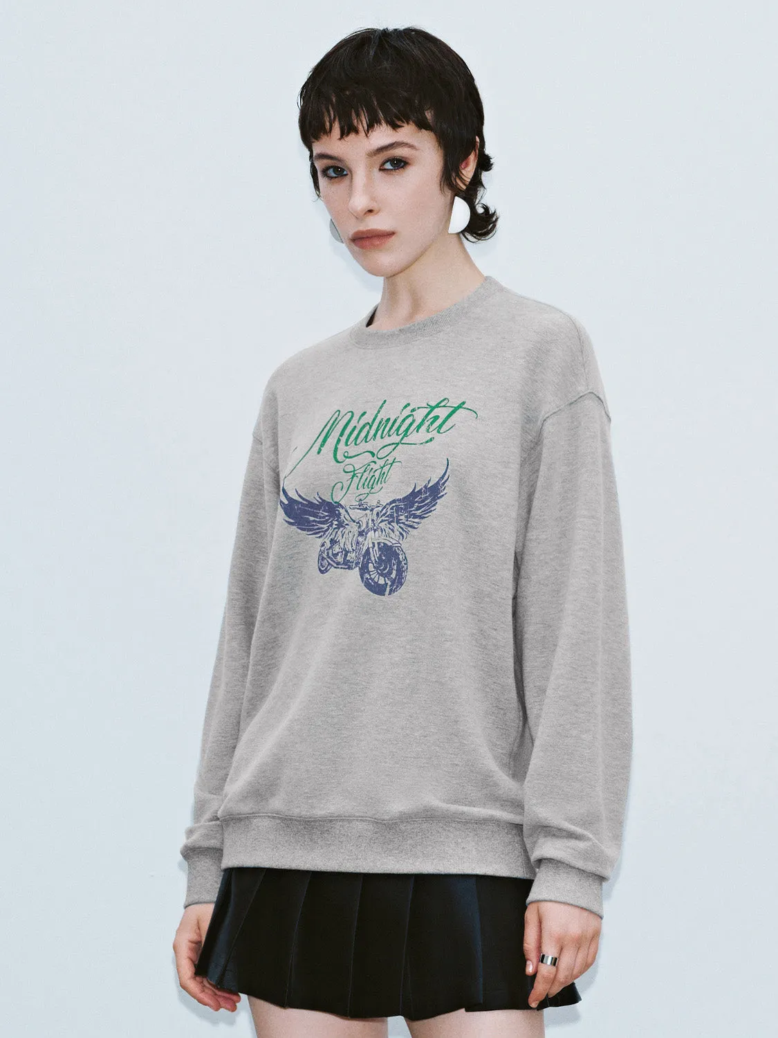 Printed Crew Neck Loose T-Shirt sold by Urban Revivo product image thumbnail 3