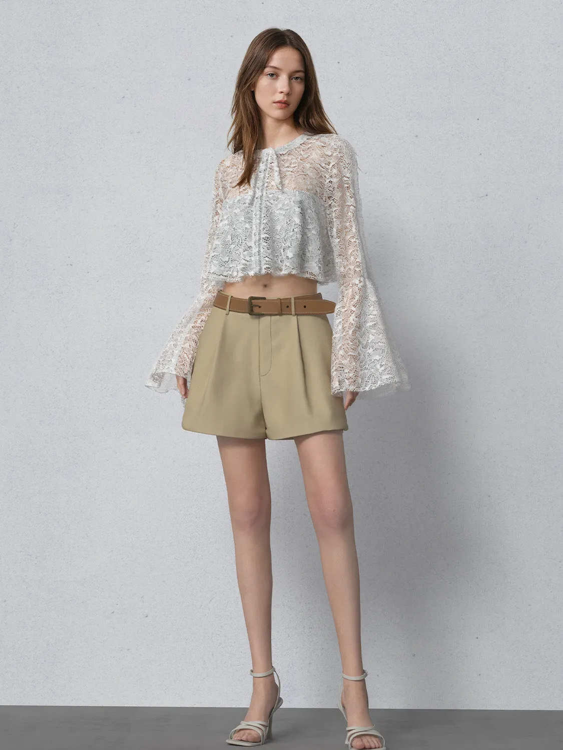 Flared Sleeve Lace Blouses sold by Urban Revivo product image thumbnail 3