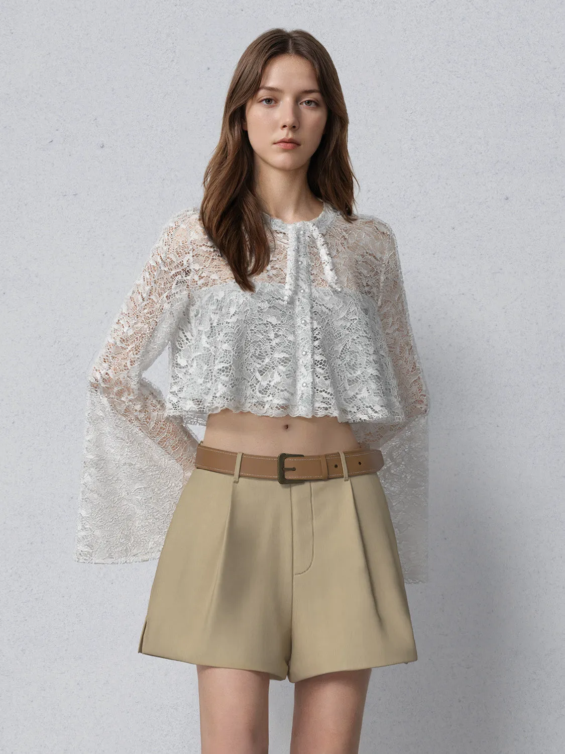 Flared Sleeve Lace Blouses sold by Urban Revivo product image thumbnail 5