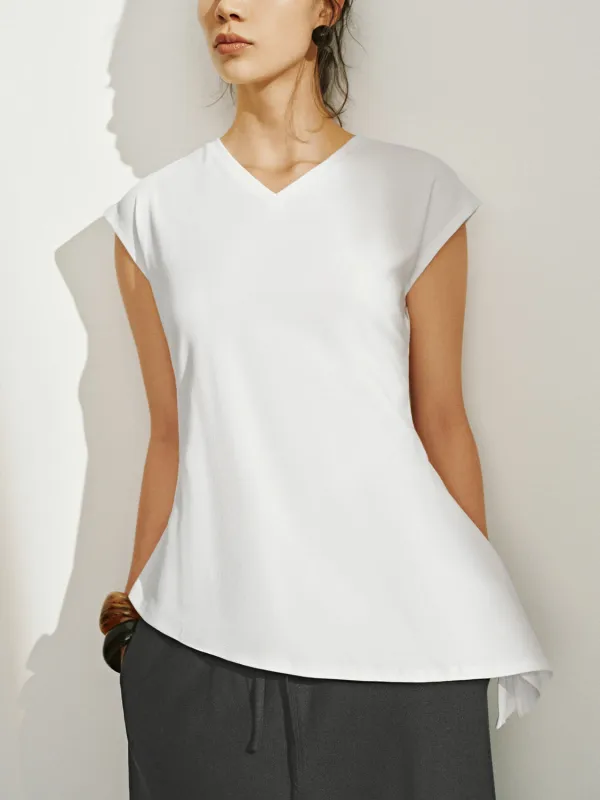 V-Neck Sleeveless T-Shirts sold by Urban Revivo