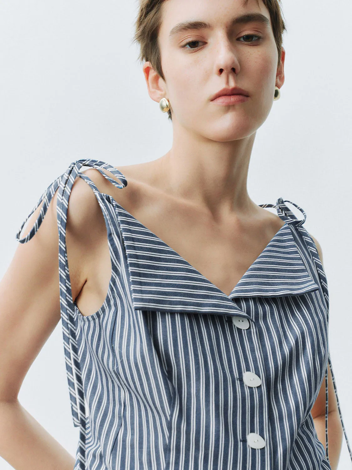 Striped Cami Sleeveless Shirts sold by Urban Revivo product image thumbnail 3