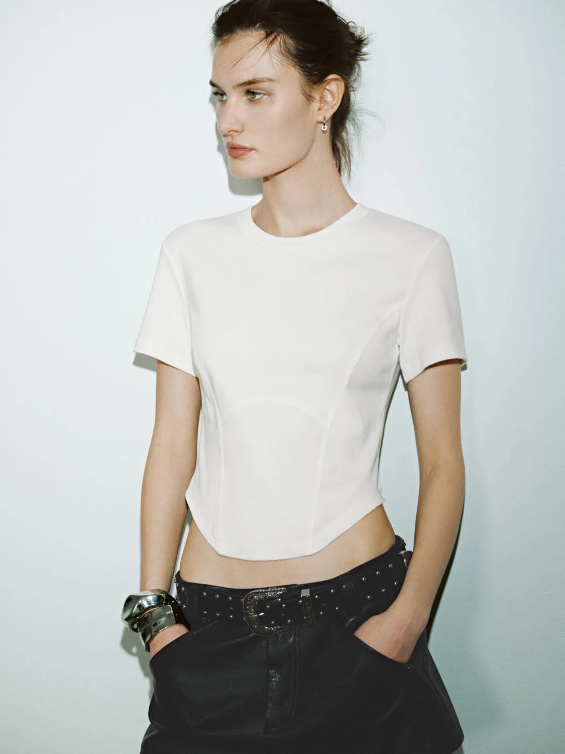 Skinny Short Sleeve T-Shirts sold by Urban Revivo product image thumbnail 2